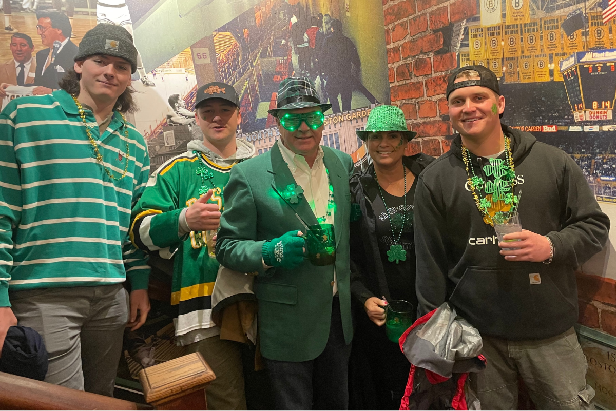 Boston Bros having fun at a St Pats Bar Crawl in Boston