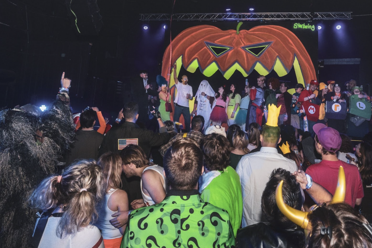 cleveland halloween party goers enjoy a costume contest at the halloween bar crawl