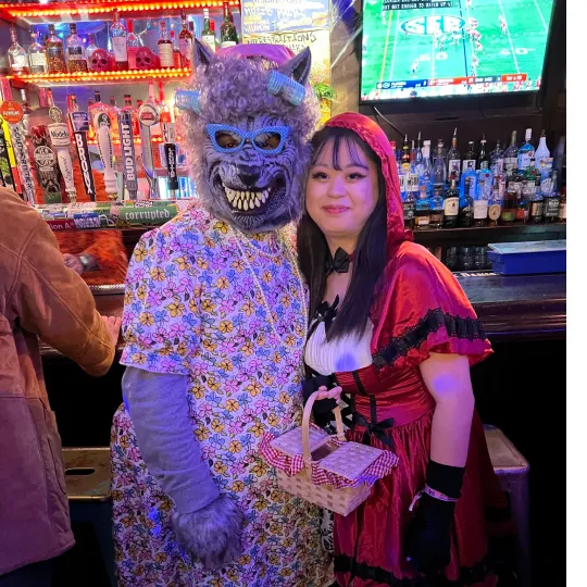 Litte Red Riding Hood and the Big Bad Wolf attend a Bar Crawl in NYC