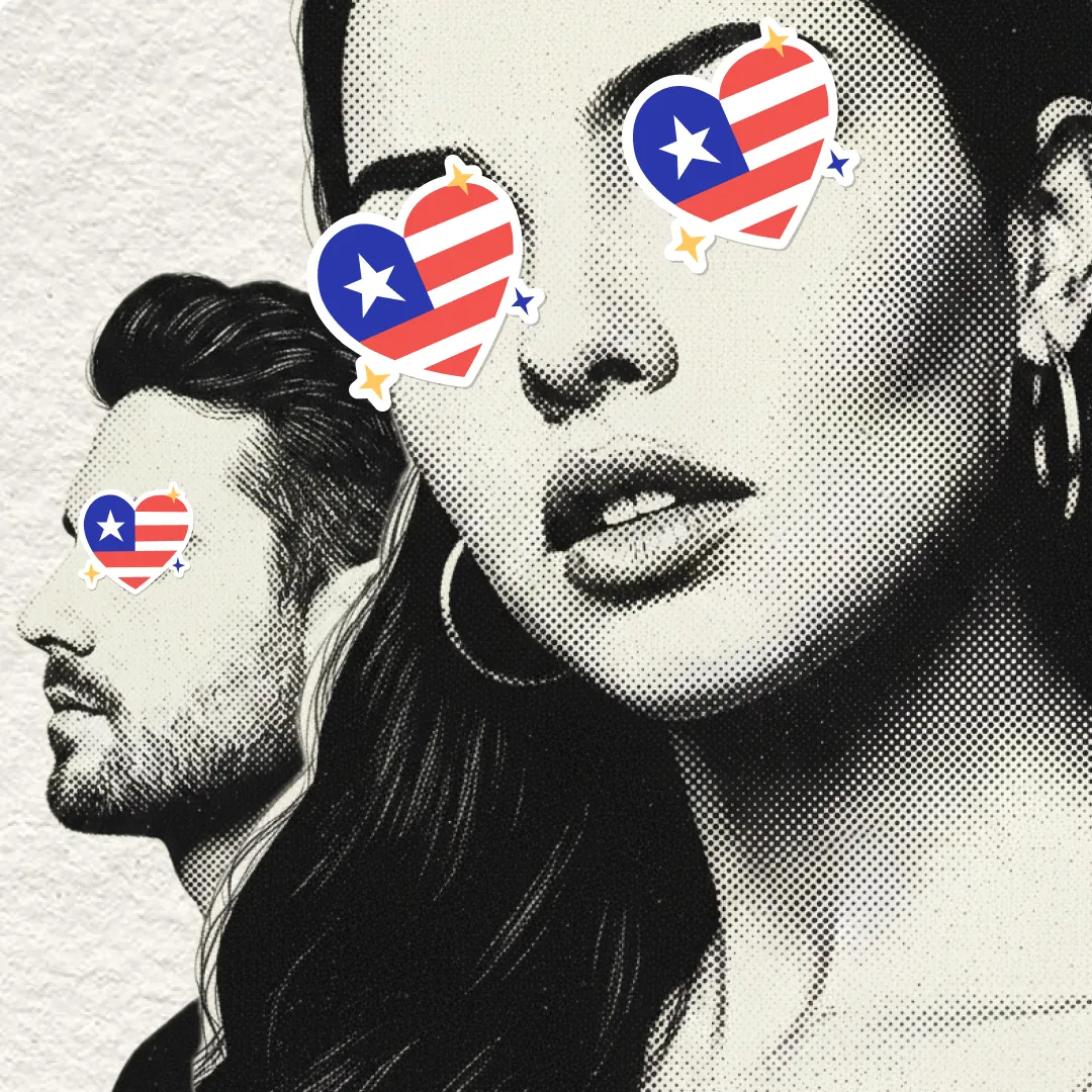 2 girls at a bar holding up the american flag at the july 4th bar crawl